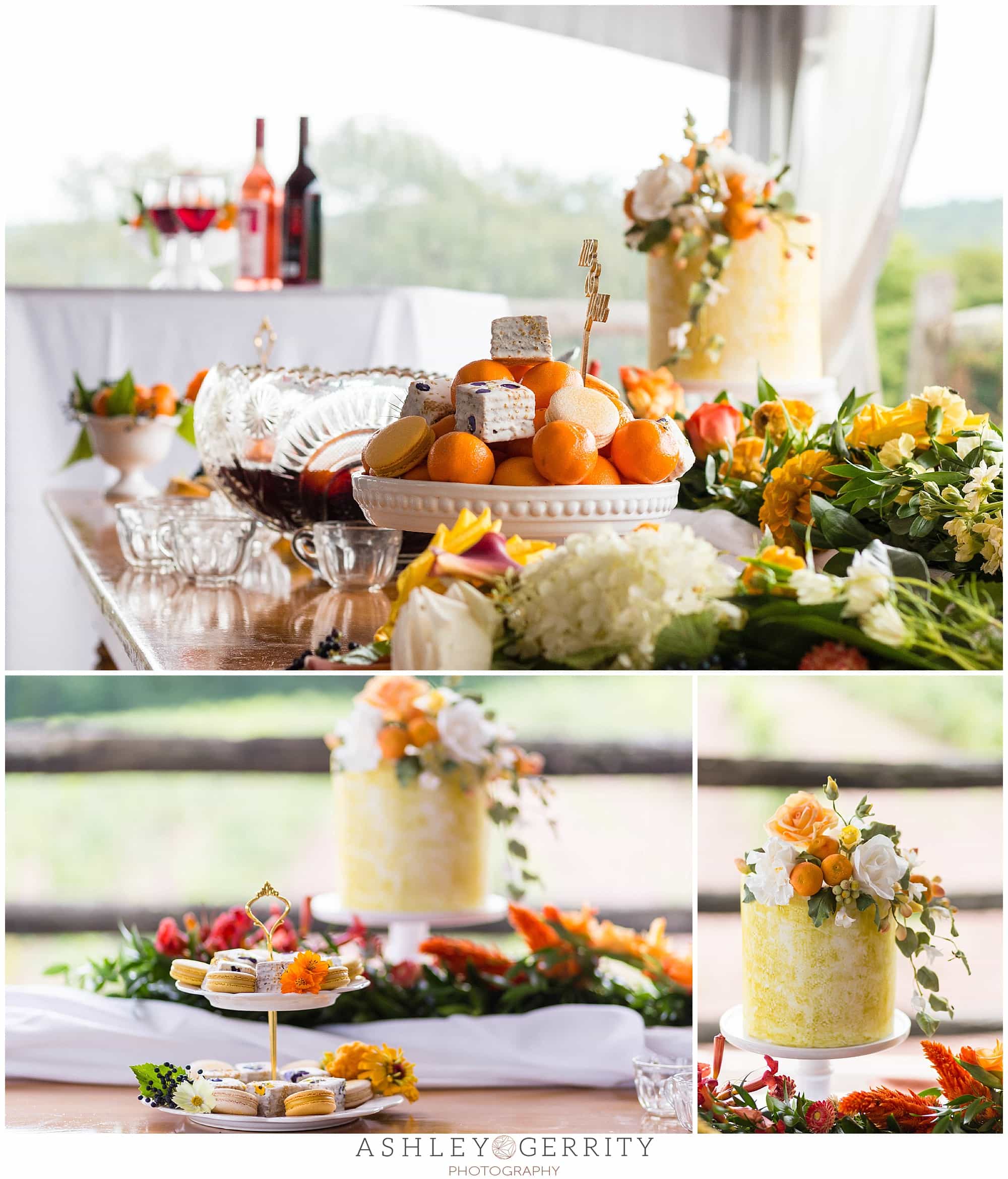 Sand Castle Winery Cake Punch Reception Inspiration 12