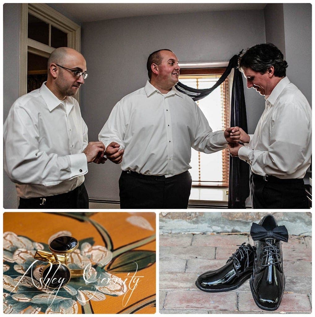 Groomsmen Dressing the Groom