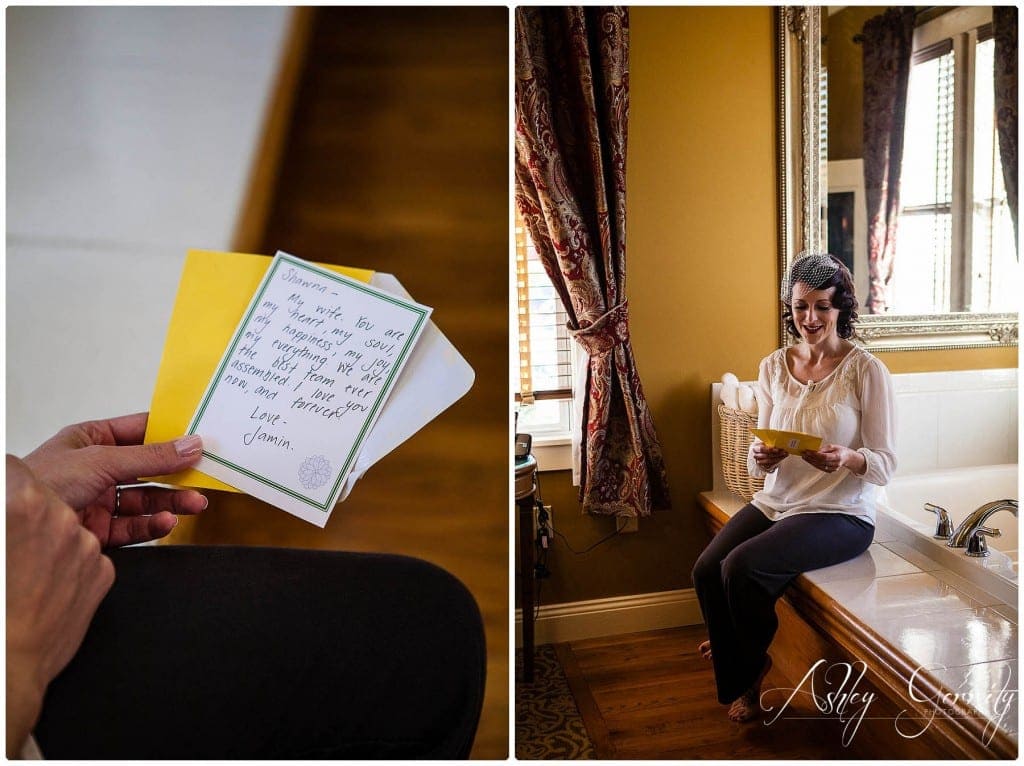 Bride Receives A Letter From The Groom