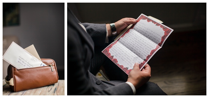 Hannah sent Dustin a heartfelt love letter just before walking down the aisle to say I do.