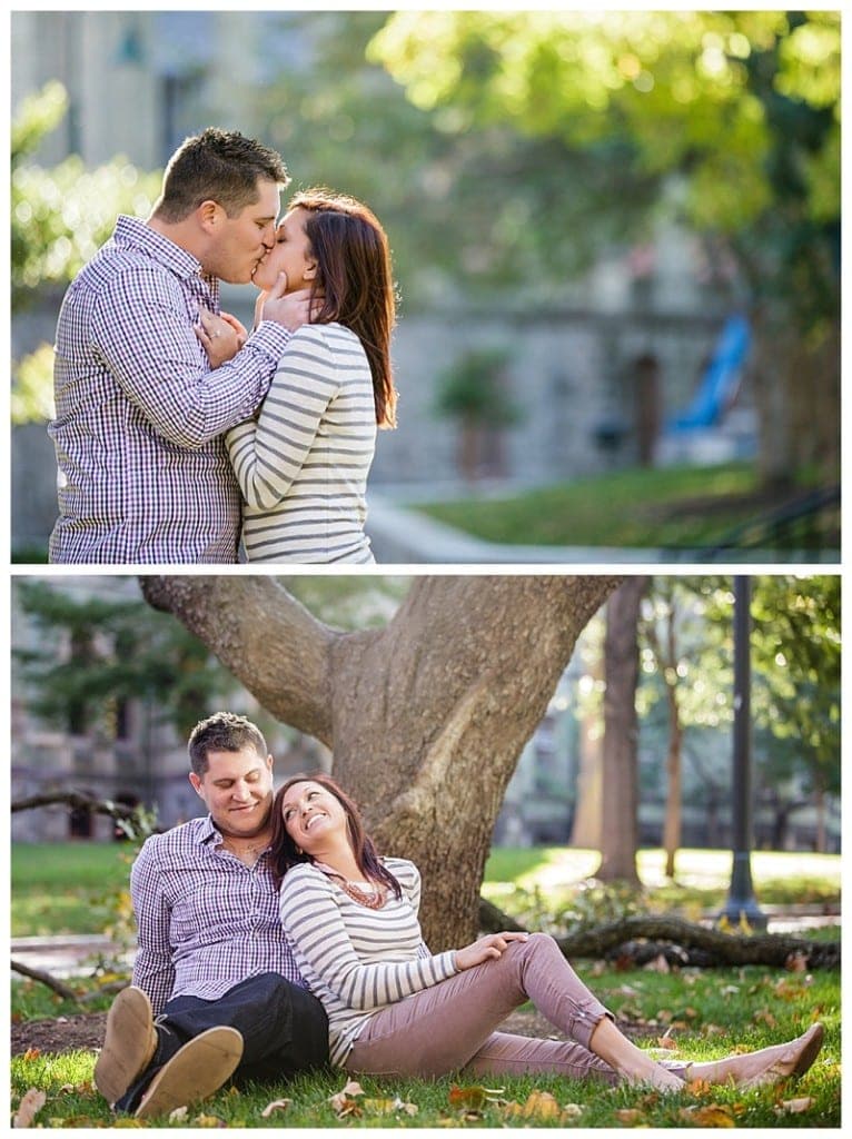 Fall is such a wonderful time to have engagement photographs taken - especially on a gorgeous campus like University of Pennsylvania in Philadelphia.