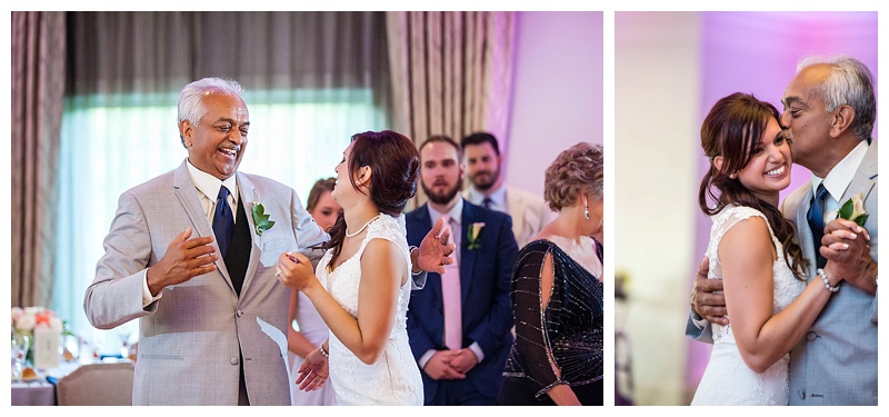 What a proud and happy father of the bride. Shamala shared a wonderfully heartfelt and emotional father daughter dance with her dad to the tune of "In My Daughter's Eyes" by Martina McBride.