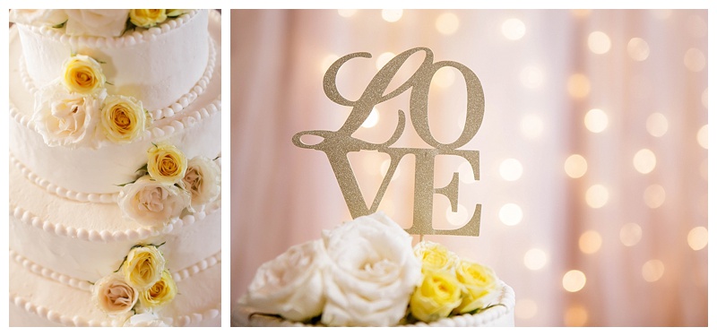 Their wedding cake was delectable and the "LOVE" topper was an incredible touch. 