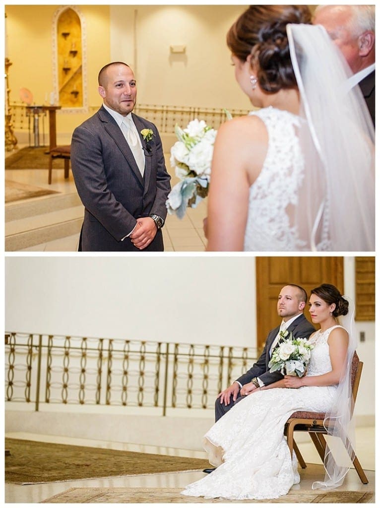 Watching Dustin's face as he waited for his bride's hand to be given to him was highly emotional. He was so excited. 