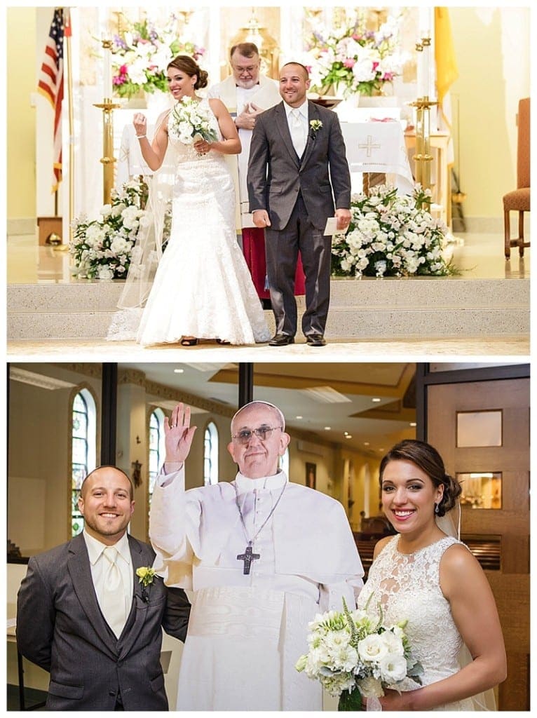 As many of you know, Pope Francis is coming to town in just 10 short days. He made a celebrity appearance at Hannah and Dustin's wedding back in June. 