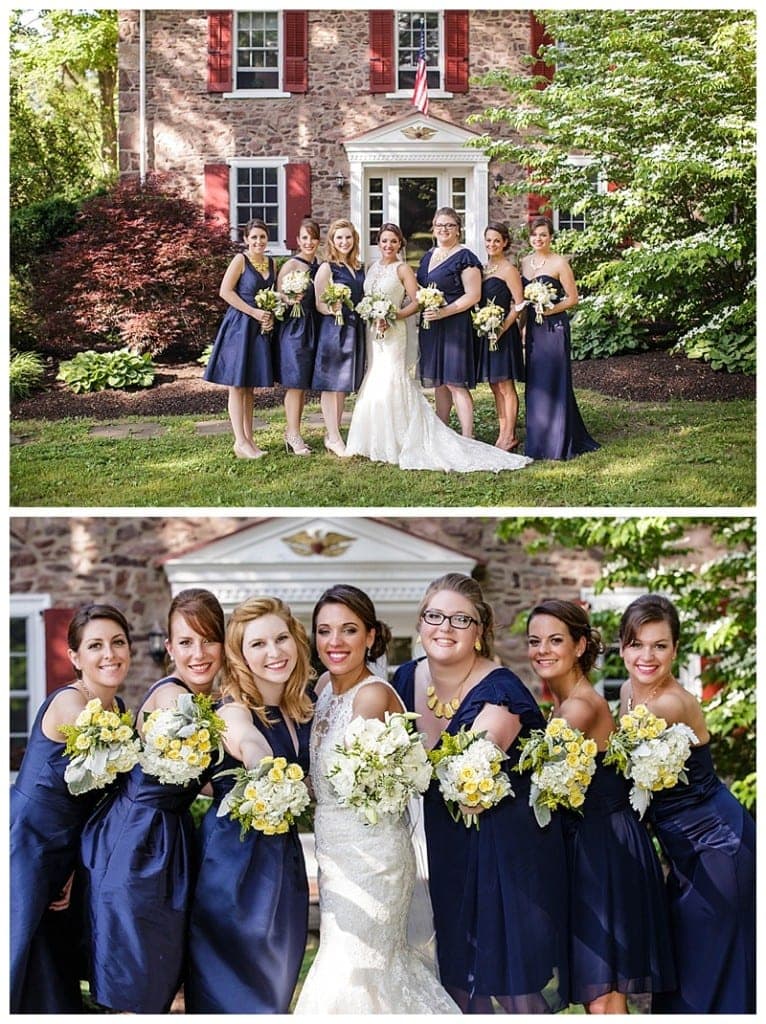 Love the royal blue bridesmaids dresses Hannah picked out.