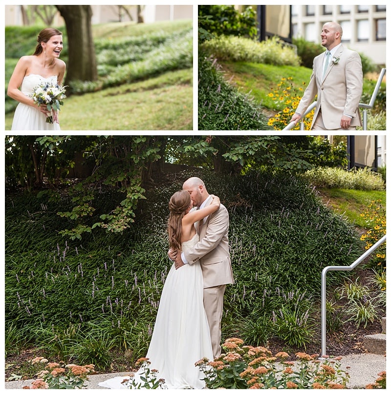 Tim and Deanna had their first look just outside the Sheraton Society Hill and the smile on Deanna's face says it all.