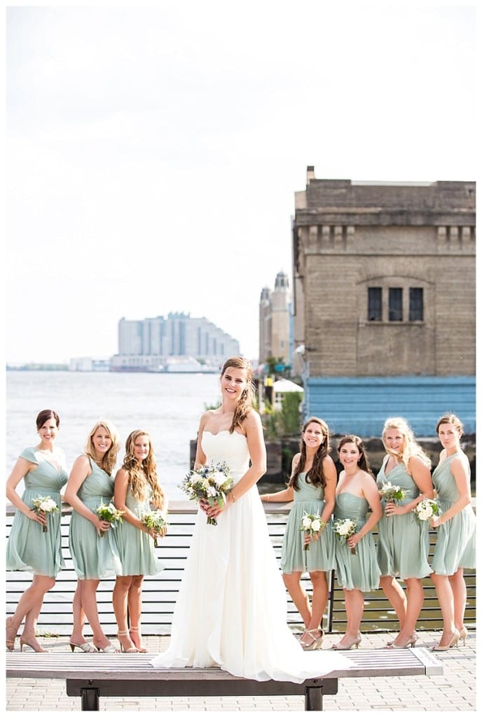 The view of the river from Race Street Pier was a lovely background for these beautiful ladies.