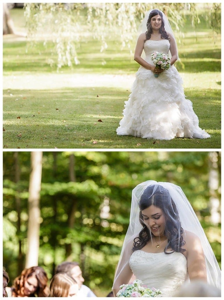 Sabrina, as she came down the aisle, looked positively radiant. 