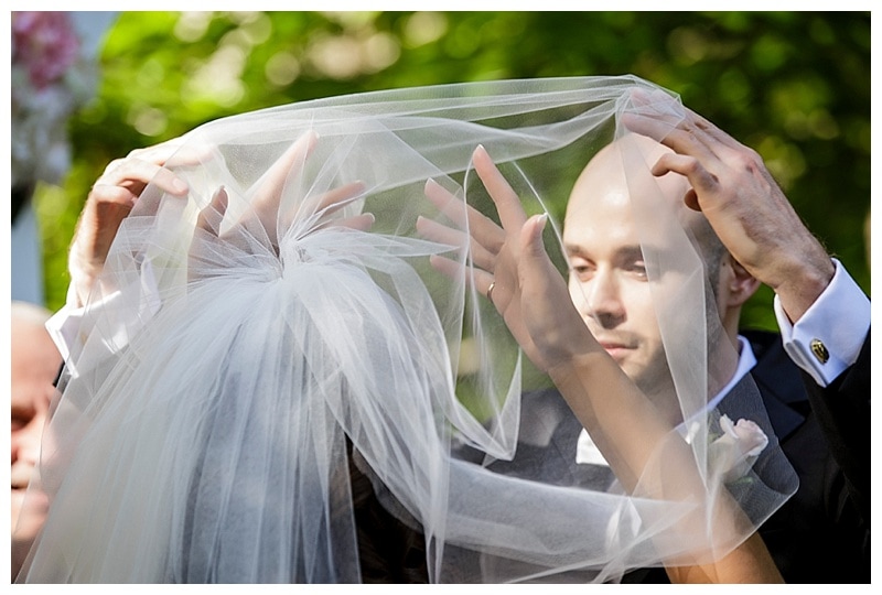Lifting his brides veil, Kyle couldn't wait to say I do. 