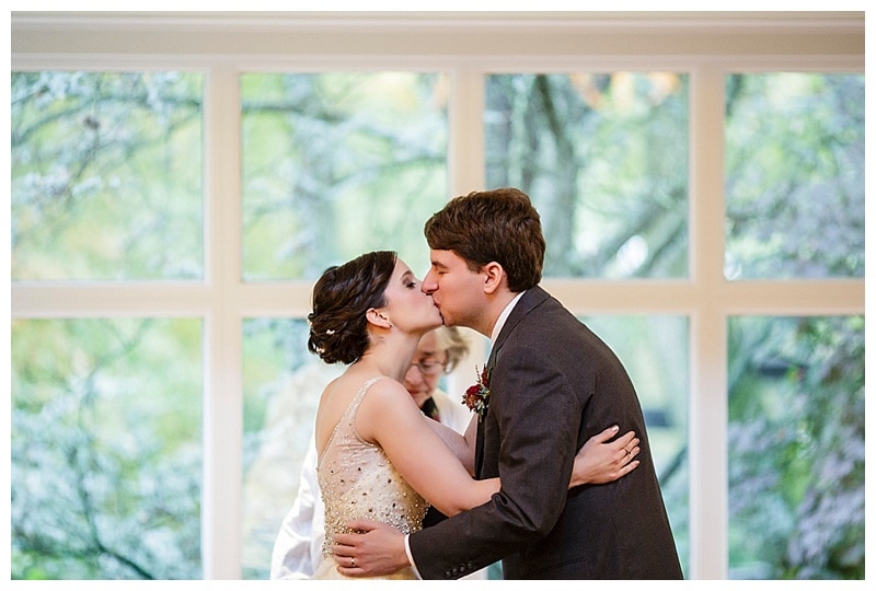 First kiss as husband and wife!