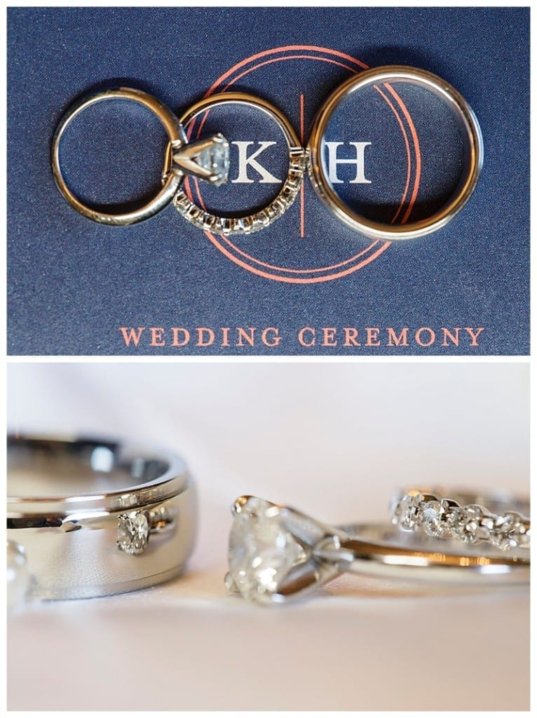 The stationery they chose for their wedding program was elegant and classic, and we enjoyed getting to photograph their shiny rings on it.