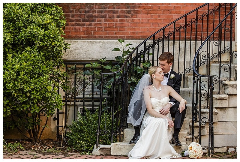 This is our favorite staircase in Philadelphia - adjacent to Washington Square Park, we've visited this site a few times for a quiet shot of the new Mr + Mrs.