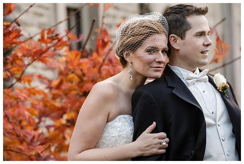 Kristen and Matt chose a beautiful month to get married and the trees were resplendent with autumnal hues. 