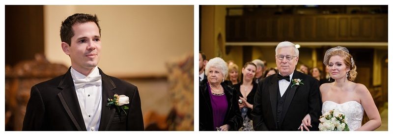 Matt's face was aglow as he watched his bride make her way down the aisle to him.