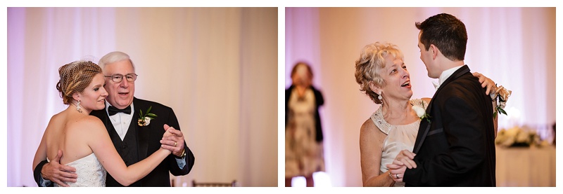 Father daughter dance and mother son dance.