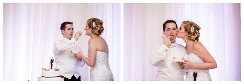 How sweet it is to be loved by you - Kristen and Matt as they cut their cake.
