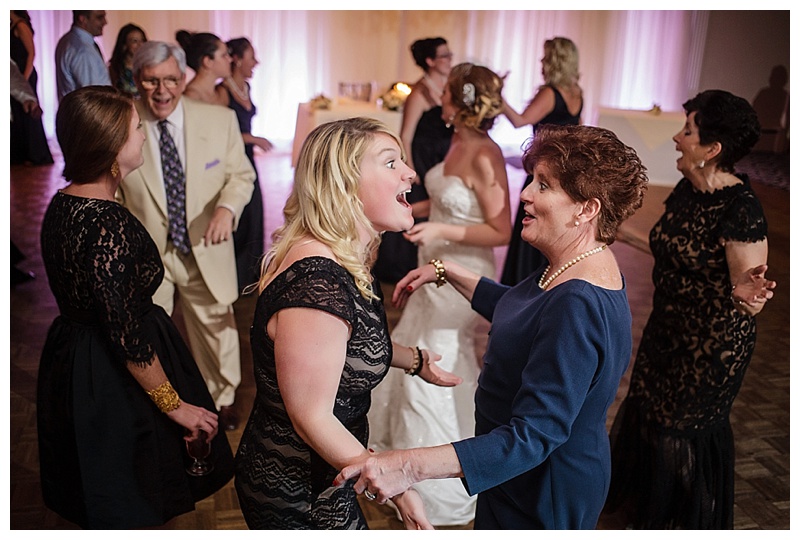 Dancing as the band played on.