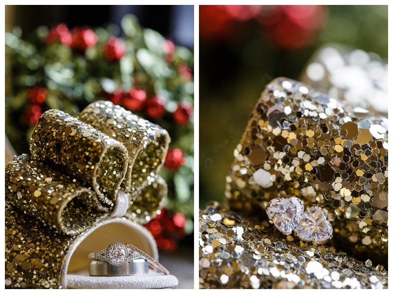 Charmaine's glittery golden shoes with the cutest little bow you ever saw was the perfect background for her diamond accessories, including adorable heart shaped earrings.