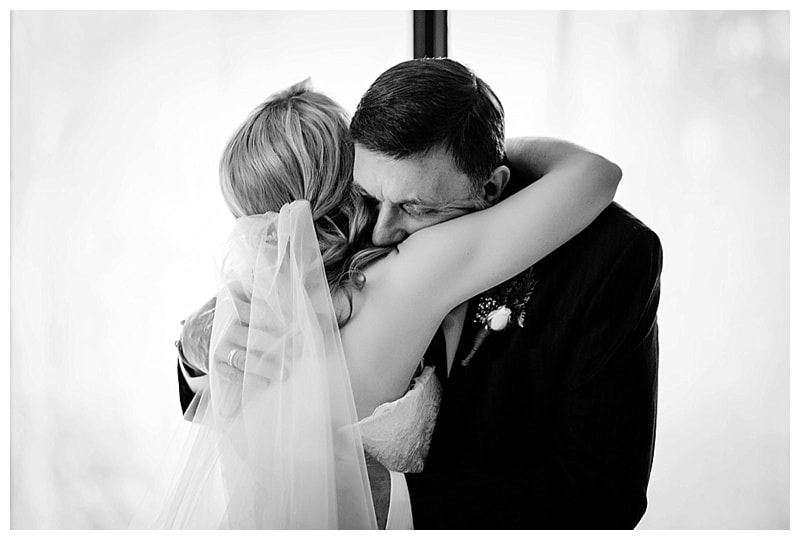 Charmaine sharing a sweet moment with her father after a father daughter first look. 