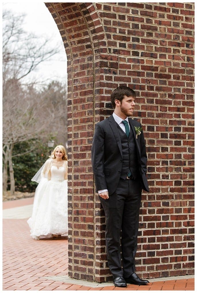 Aptly named the kissing arches, we set up Charmaine and Scott's first touch. 