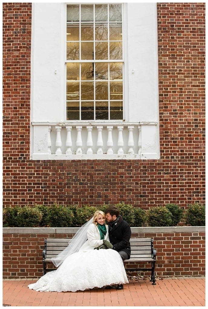 The campus where these two met and fell in love was covered in brick, providing beautiful backdrops wherever we went.