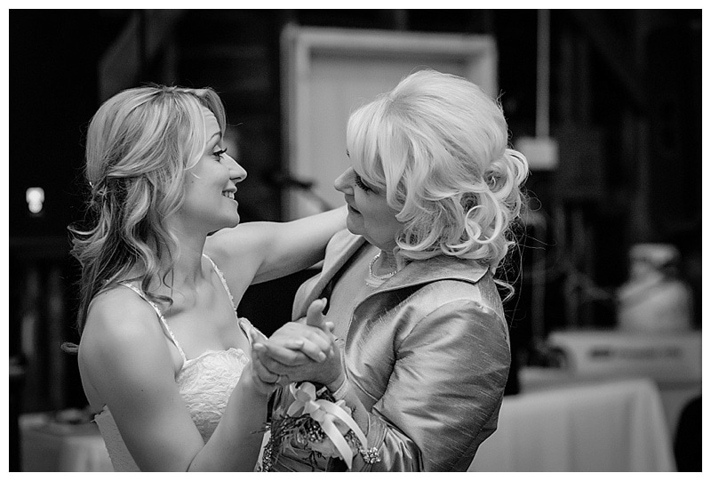 Mom took her turn last to share a very special few minutes with her daughter on the day of her wedding.