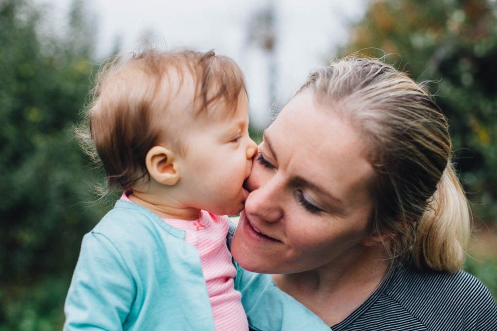 Kisses for mommy are the best!