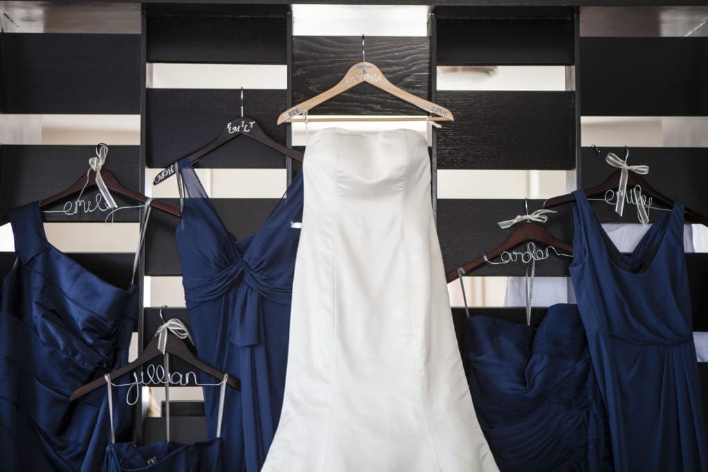 Personalized hangers aren't just for brides anymore. Share the fun with your bridesmaids like Tori did!
