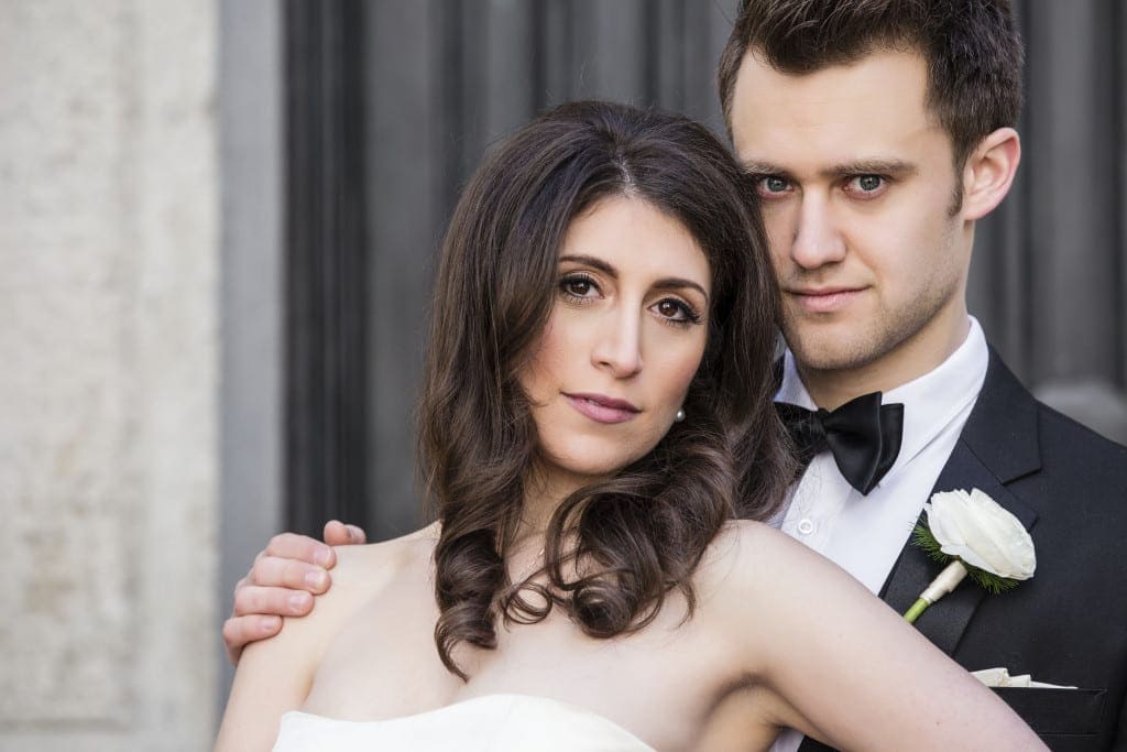 City Hall's courtyard provides some neat little nooks for some beautiful and intimate couples portraits.