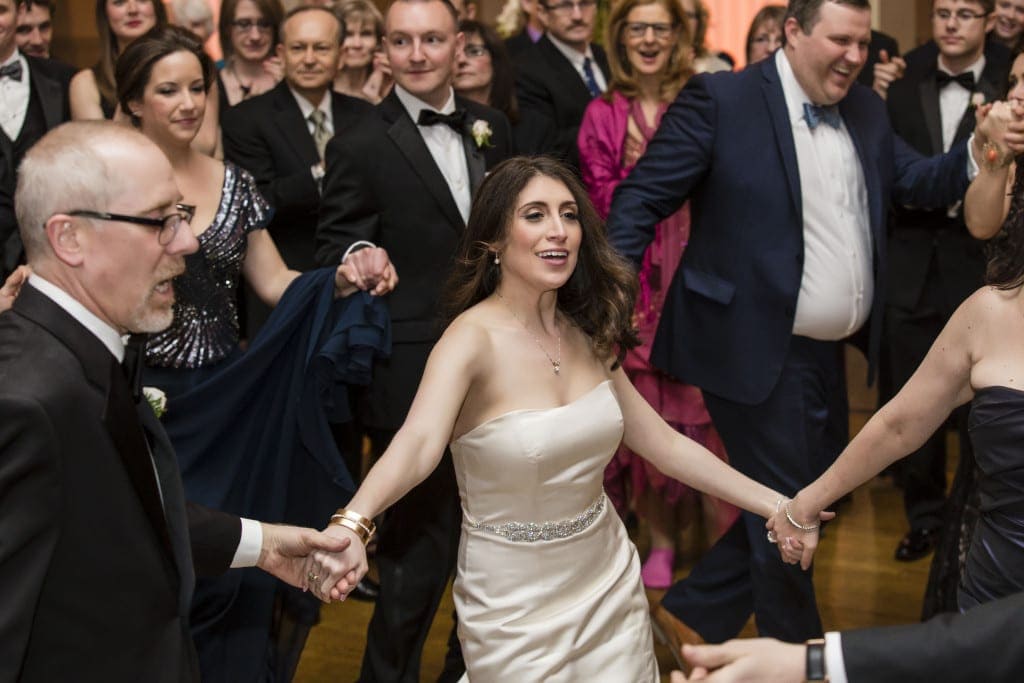 Tori enjoying a raucous Hora with her friends and family.
