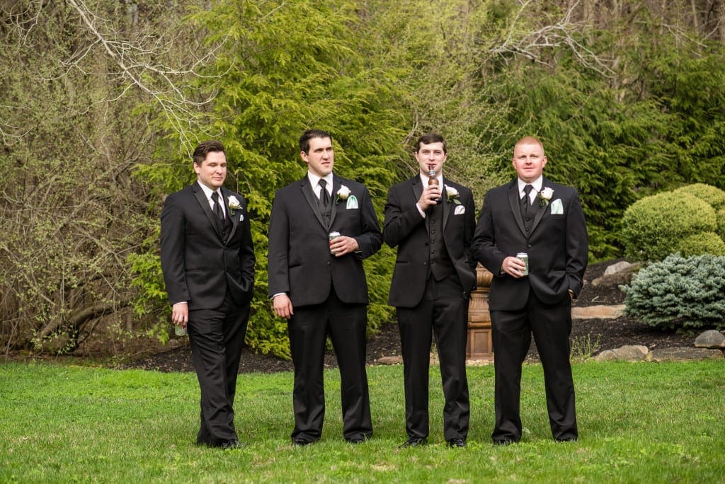 Chris and his groomsmen, ready for action.