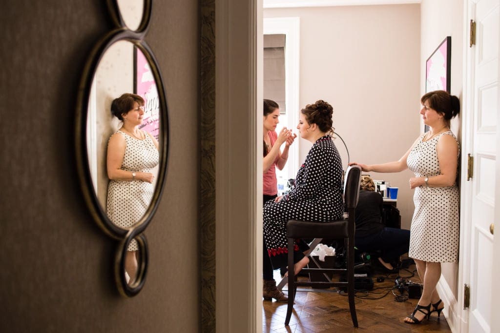 The ladies getting ready.