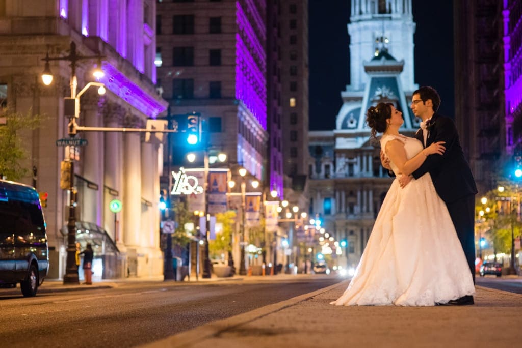 Philadelphia is beautiful at night, and we took advantage of an up-lit Broad Street.