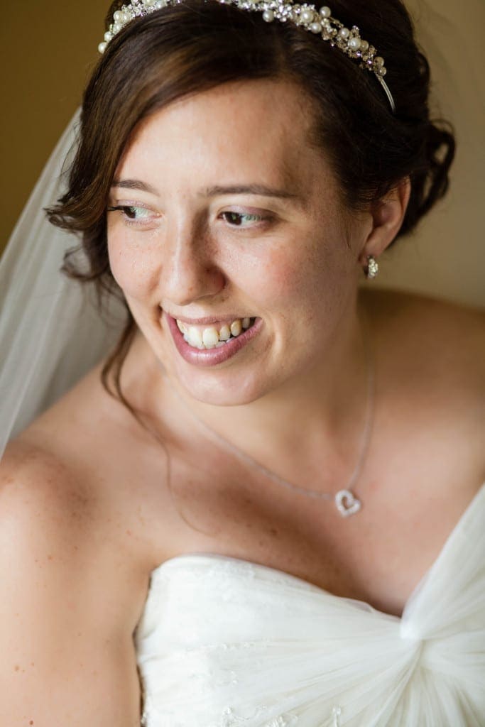 Jenn was ebullient and couldn't wait to see her bride. 