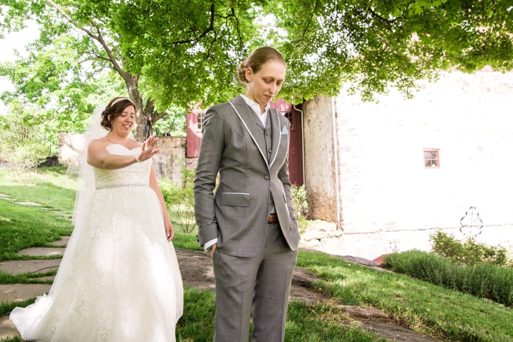 The magic moment right before they saw each other for the first time that day.