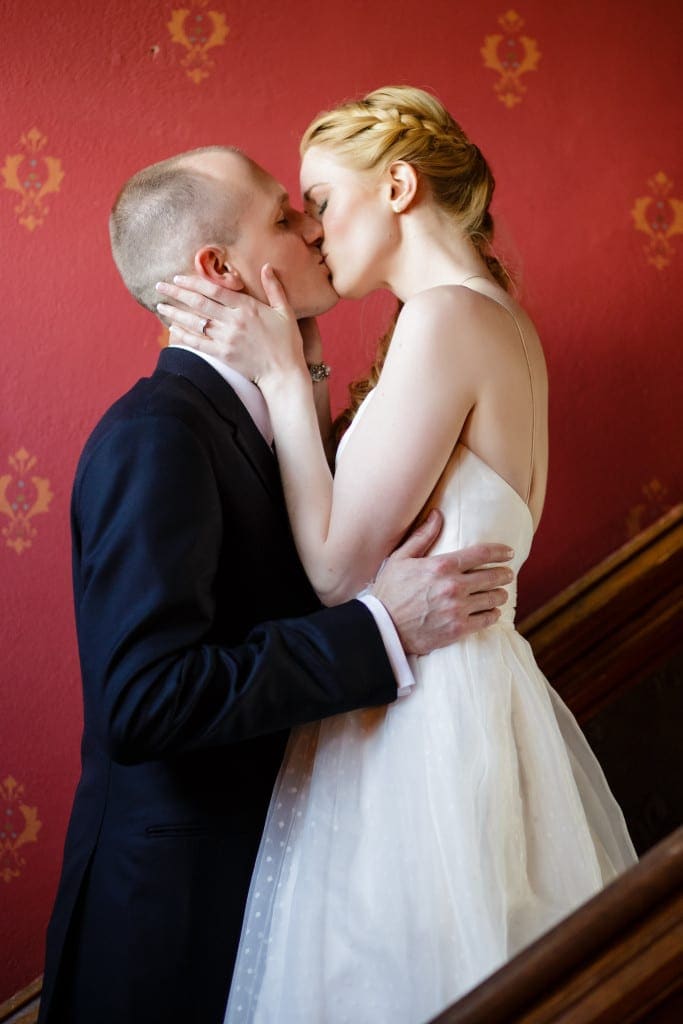 This portrait has a little more drama while still maintaining the romance that marks this couple. 