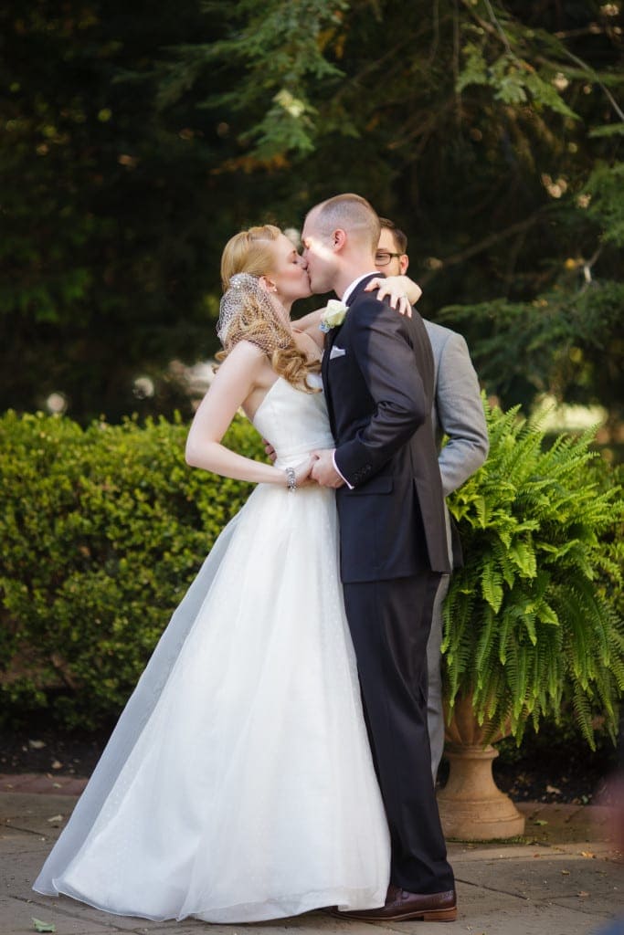 Sealed with a kiss as husband and wife.