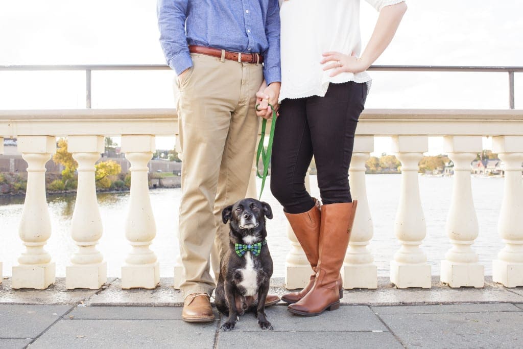 this dog was so happy to be part of this couples engagement pictures 