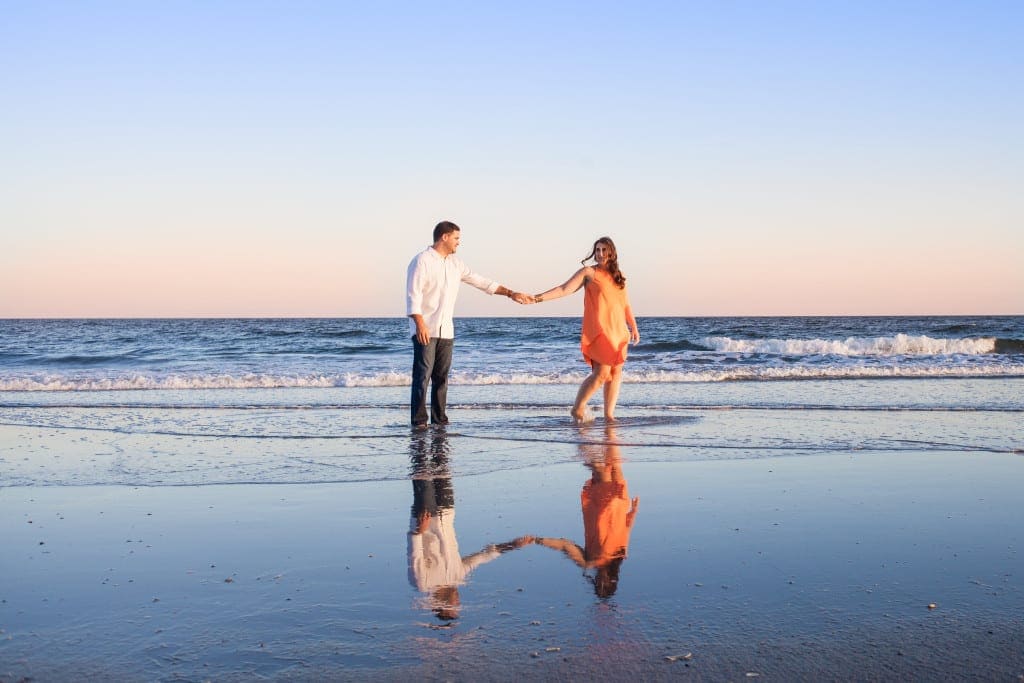 beautiful nj beach engagement photos