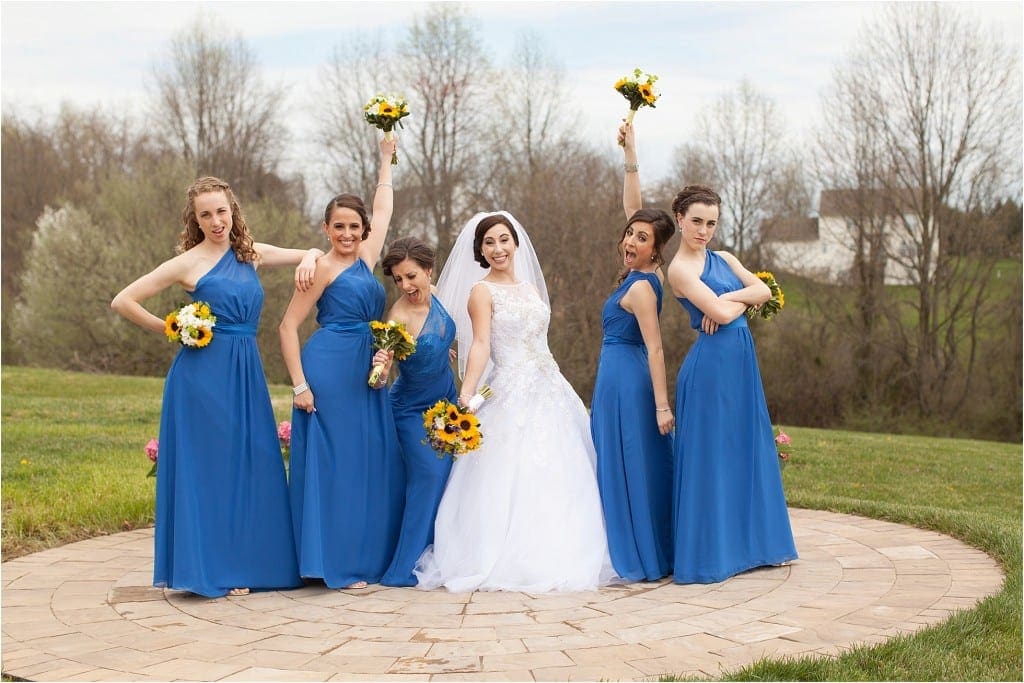 Andrea and Jason's Christiana Hilton Wedding with blue and sunflower yellow color scheme by Ashley Gerrity Photography 10
