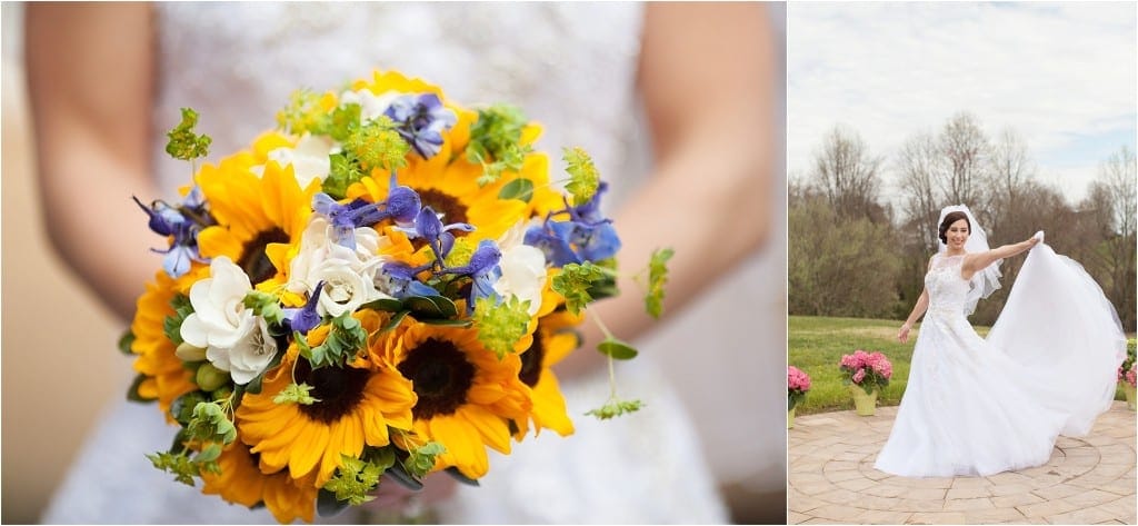 Andrea and Jason's Christiana Hilton Wedding with blue and sunflower yellow color scheme by Ashley Gerrity Photography 18