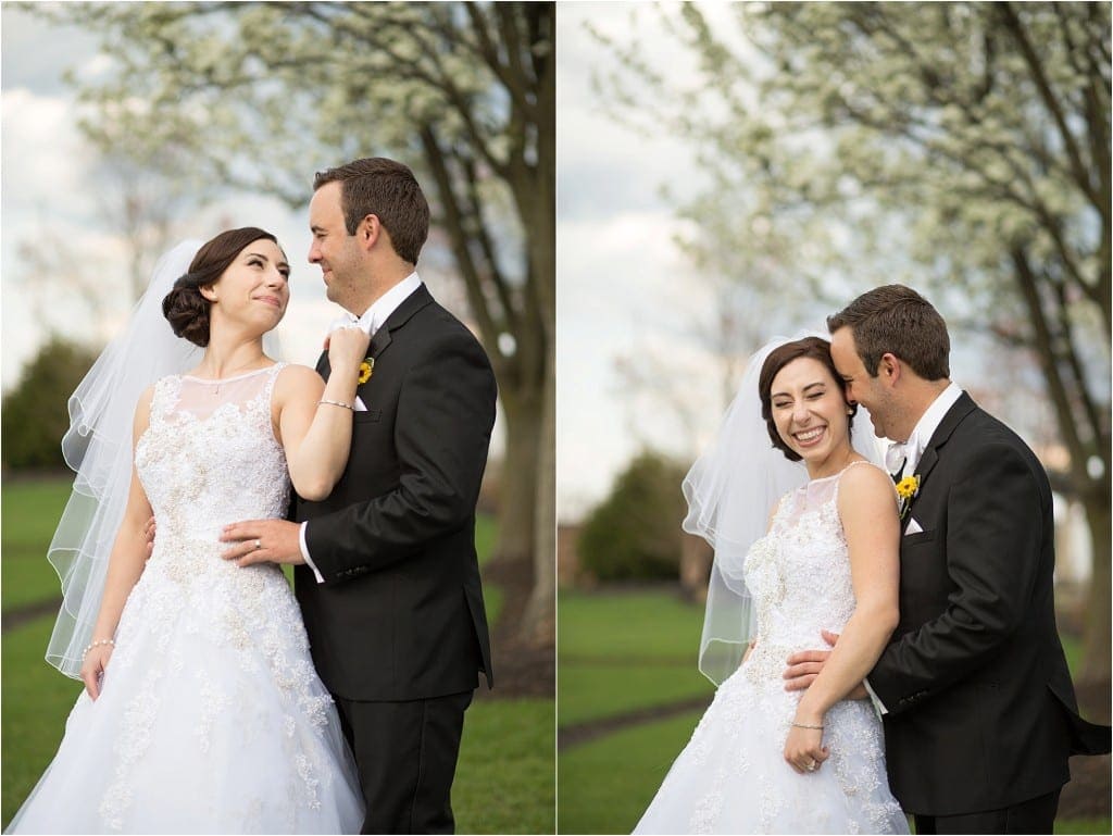 Andrea and Jason's Christiana Hilton Wedding with blue and sunflower yellow color scheme by Ashley Gerrity Photography 19