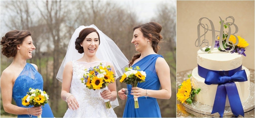 Andrea and Jason's Christiana Hilton Wedding with blue and sunflower yellow color scheme by Ashley Gerrity Photography 26