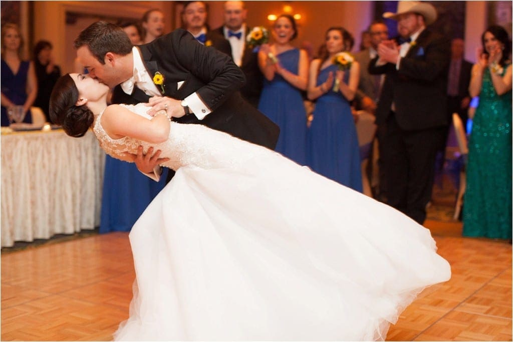 Andrea and Jason's Christiana Hilton Wedding with blue and sunflower yellow color scheme by Ashley Gerrity Photography 30