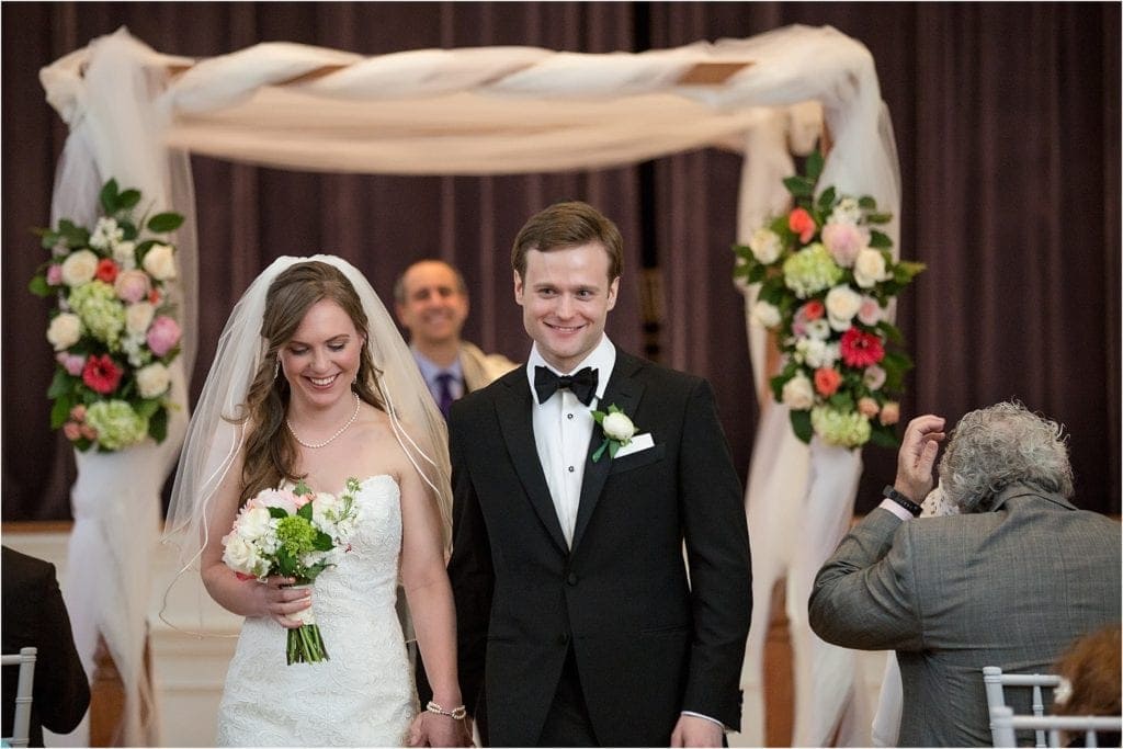 Jewish ceremony exit gorgeous florals