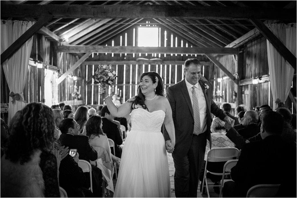 Barn at Forestville Rustic Spring Wedding pictures exit photo of ceremony