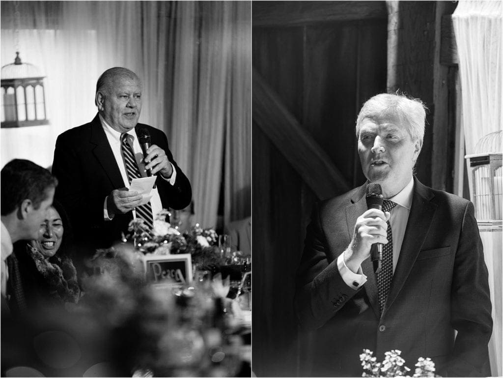 toasts at the Barn at Forestville Wedding reception