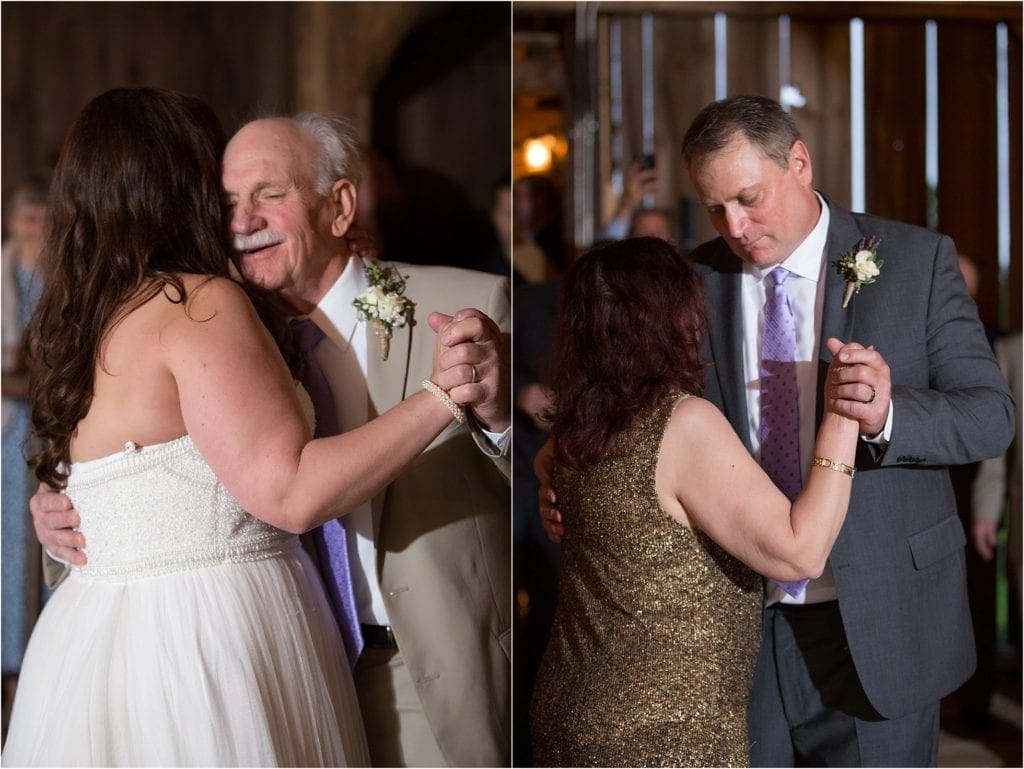 parent dances at a barn wedding. diy wedding at the barn at forestville