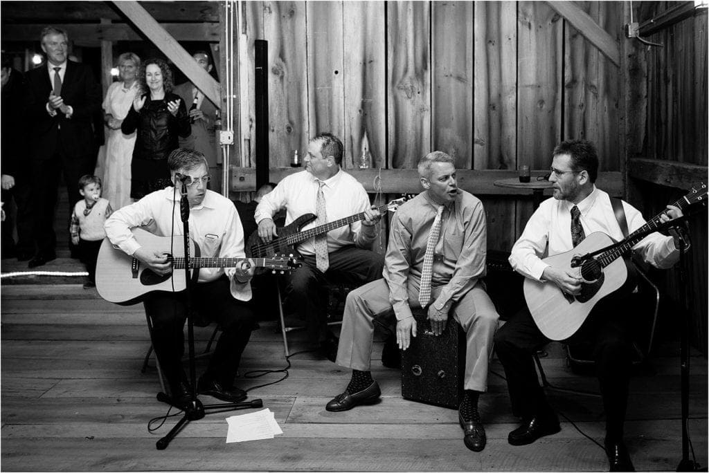 old school band for wedding music- Barn at Forestville Rustic